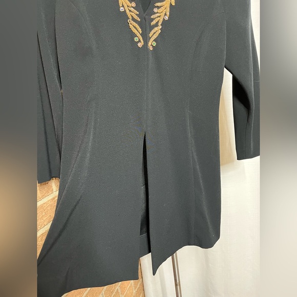 VTG Daymor Couture black Embellished Tunic - size 6 - Picture 4 of 10